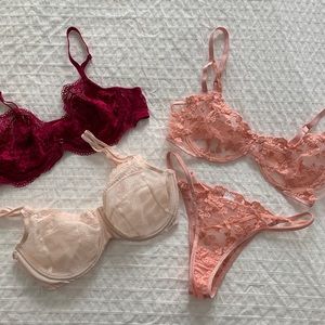 5$ for all of them! Unlined with underwire pink bra
